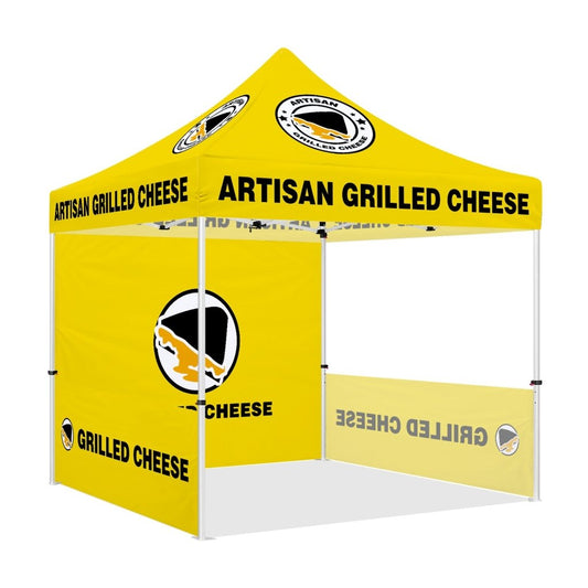 Pop Up Food Tent - Artisan Grilled Cheese 10x10 Canopy Tent With Sides - ablem8canopy