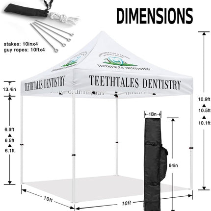 Service Tent - Teethtales Dentistry Best 10x10 Canopy Tent - ablem8canopy