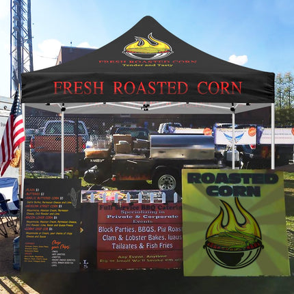 Tents for Food Vendors - 10x10 Roasted Corn Outdoor Canopy and Tents - ablem8canopy
