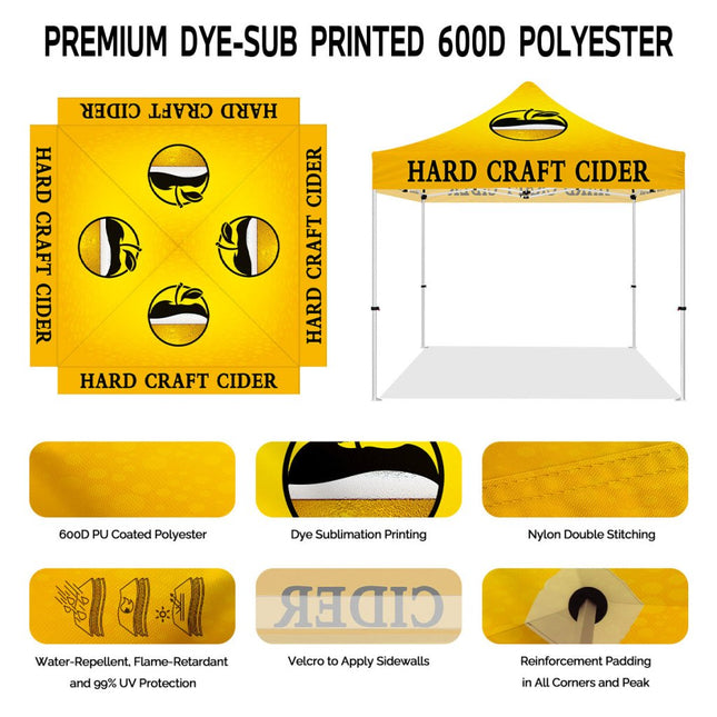 Tents for Vendors - ABLEM8CANOPY Hard Craft Cider 10x10 Food Vendor Tent - ablem8canopy