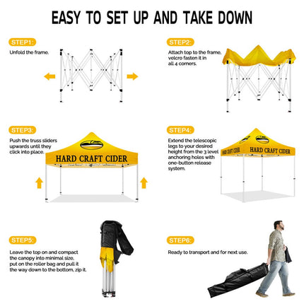 Tents for Vendors - ABLEM8CANOPY Hard Craft Cider 10x10 Food Vendor Tent - ablem8canopy