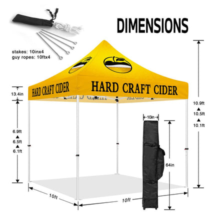 Tents for Vendors - ABLEM8CANOPY Hard Craft Cider 10x10 Food Vendor Tent - ablem8canopy