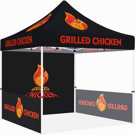 Vendor Tent 10x10 - ABLEM8CANOPY Grilled Chicken 10x10 Pop Up Canopy Tent - ablem8canopy