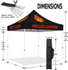 Vendor Tent 10x10 - ABLEM8CANOPY Grilled Chicken 10x10 Pop Up Canopy Tent - ablem8canopy