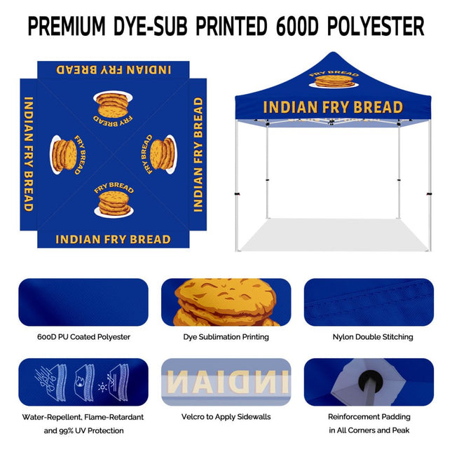 Vendor Tent with Sides - ABLEM8CANOPY Indian Fry Bread 10x10 Vendor Pop Up Tent - ablem8canopy