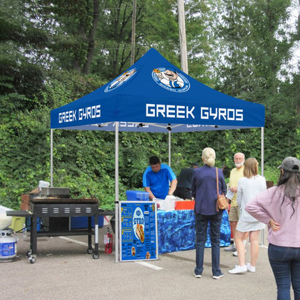 Vendor Tents 10x10 - ABLEM8CANOPY Greek Gyros 10x10 Vendor Canopy Tent - ablem8canopy